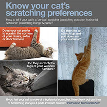 Load image into Gallery viewer, PetFusion 3-Sided Vertical Cat Scratching Post (Standard Size, Warm Gray). [Multiple Scratching Angles to Match Your Cat's Preference]
