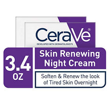 Load image into Gallery viewer, CeraVe Night Cream for Face | 2 Pack (1.7 Ounce Each) | Skin Renewing Night Cream with Hyaluronic Acid &amp; Niacinamide | Fragrance Free
