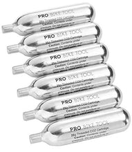 Load image into Gallery viewer, 25g Threaded CO2 Cartridges, 6 Pack- for CO2 Bike Tire Inflators with Threaded Connection - Quick Air Refill for High Volume Bicycle Tires - Cartridge for CO2 Pump - Road, Mountain or Fat Bikes
