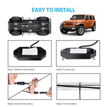 Load image into Gallery viewer, MustWin RGB LED Rock Lights 120 LEDs Multicolor Underglow Neon Lights Waterproof Aluminum Light Kit with RF/APP Control Music Mode Timing Function for Truck Jeep Off Road Car UTV ATV SUV 8 Packs
