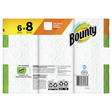 Load image into Gallery viewer, Bounty Paper Towels, White, 6 Big Rolls = 8 Regular Rolls
