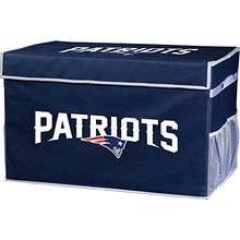Load image into Gallery viewer, Franklin Sports NFL New England Patriots Folding Storage Footlocker Bins - Official NFL Team Storage Organizers - Collapsible Containers - Large
