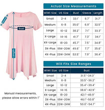 Load image into Gallery viewer, WiWi Womens Bamboo Nightgowns Soft Short Sleeve Sleep Shirts Tunic Tops for Leggings Plus Size Sleepwear S-4X, Peach, X-Large
