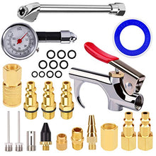 Load image into Gallery viewer, Air Compressor Accessory Kit astarye 1/4" NPT Air Compressor Connect Coupler/Blow Gun/Tire Gauge/Storage Case/18 pieces
