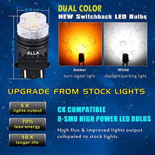 Load image into Gallery viewer, Alla Lighting Newest Mni Super Bright 3457 3157 LED Switchback Bulbs Turn Signal Lights Dual Color 6000K White (DRL/Parking)/Amber Yellow(Blinker) 4157NA 3457NA 3157NA
