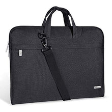 Load image into Gallery viewer, Voova Laptop Bag 17 17.3 inch Water-resistant Laptop Sleeve Case with Shoulder Straps &amp; Handle/Notebook Computer Case Briefcase Compatible with MacBook Pro/New Razer Blade Pro 17 / Acer/Asus/Hp,Black
