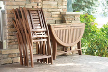 Load image into Gallery viewer, Outdoor Interiors Round Folding Table, 48-Inch, Brown
