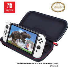 Load image into Gallery viewer, Game Traveler Nintendo Switch Licensed Mario Odyssey Case - Adjustable Viewing Stand &amp; Game Case Storage , Protective Vinyl Hard Shell Case with Deluxe Carry Handle - Nintendo Switch and Switch OLED
