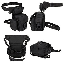 Load image into Gallery viewer, MAXTRA Military Tactical Drop Leg Bag Tool Fanny Thigh Pack Leg Rig Utility Pouch Paintball Airsoft Motorcycle Riding Thermite Versipack, Black
