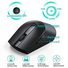 Load image into Gallery viewer, Rii RKM709 2.4 Gigahertz Ultra-Slim Wireless Keyboard and Mouse Combo, Multimedia Office Keyboard for PC, Laptop and Desktop,Business Office
