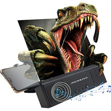 Load image into Gallery viewer, DRIDOUAM 12" Anti-Blue Light HD Phone Screen Magnifier with Bluetooth Speaker for Calling/Music, 3D Movies Amplifier Projector with Foldable &amp; Adjustable Stands for Movies, Videos, Gaming

