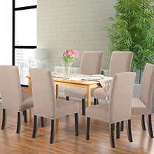 Load image into Gallery viewer, Dining Room Chair Slipcovers Dining Chair Covers Parsons Chair Slipcover Stretch Chair Covers for Dining Room Set of 6,Khaki
