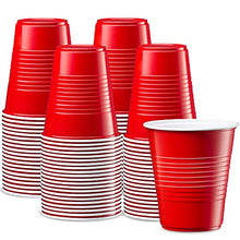 Load image into Gallery viewer, Disposable Party Plastic Cups [40 Pack - 12 oz.] Red Drinking Cups
