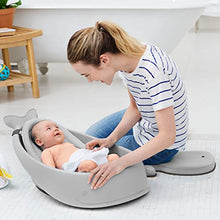 Load image into Gallery viewer, Skip Hop Baby Bath Tub, 3-Stage Smart Sling Tub, Moby, Grey
