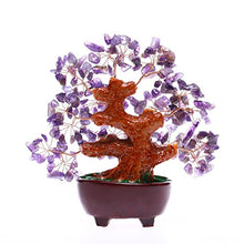 Load image into Gallery viewer, Parma77 6.5 Inch Purple Crystal Feng Shui Amethyst Quartz Gem Stone Money Tree Home Office Table Wealth Decoration
