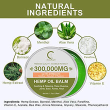 Load image into Gallery viewer, GPGP GreenPeople Natural Hemp Extract Balm - 300,000MG - Hemp Cream is Suitable for Muscles, Back, Ankle, Knees - 1.7oz
