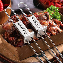 Load image into Gallery viewer, CMYK Barbecue Skewers, 6-Pack 13" Stainless Steel Grilling Skewers with Slider, Reusable Metal BBQ Shish Kebab Skewer Sticks
