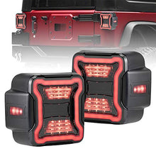 Load image into Gallery viewer, FieryRed LED Tail Lights Compatible with 2018-2021 Jeep Wrangler JL Brake Reverse Light Rear Back Up Lights Daytime Running Lamps
