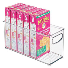 Load image into Gallery viewer, iDesign Linus BPA-Free Plastic Stackable Organizer Storage Bin with Handles for Kitchen, Pantry, Bathroom, Small
