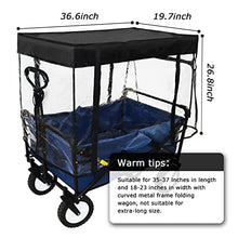 Load image into Gallery viewer, VOONKE Wagon Rain Cover, Push-Pull Wagon Rain Cover Canopy,Folding Wagon Canopy Attachment, Suitable for Outdoor Camping Picnic Waterproof Transparent Wagon Cover（Suitable for Half-Folded Wagon）
