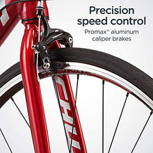 Load image into Gallery viewer, Schwinn Fastback Tourney AL Adult Performance Road Bike, Beginner to Intermediate Bicycle Riders, 700c Wheels, 14-Speed Drivetrain, Large Aluminum Frame, Red
