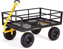 Load image into Gallery viewer, Gorilla Carts GOR1400-COM Heavy-Duty Steel Utility Cart with Removable Sides and 15" Tires, 1400-lbs. Capacity, Black
