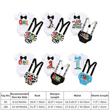 Load image into Gallery viewer, Farm Animals 1st Birthday Outfit Boys Baby Cake Smash Bowtie Romper Suspenders Diaper Covers Shorts First Cow Theme Farm Birthday Party Supplies Decorations for Photo Shoot Black 12-18 Months
