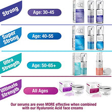 Load image into Gallery viewer, Hyaluronic Acid Anti Aging Serum w. Peptide Booster + Vitamin C - Ultra Strength for Ages 50+ - Restore and Prevent Wrinkles &amp; Fine Lines - Intensive Face Neck &amp; Eye Serum - 180 Cosmetics
