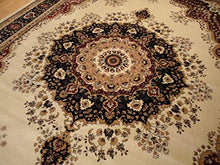 Load image into Gallery viewer, Silk Ivory Rugs Persian Tabriz Rug 7x10 Living Room Rugs Traditional Luxury 6x9 Area Rugs Living Room Carpet White Area Rugs (Large 7'x10')
