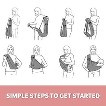 Load image into Gallery viewer, Baby Carrier by Cuby, Natural Cotton Baby Sling Baby Holder Extra Comfortable for Easy Wearing Carrying of Newborn, Infant Toddler and Ideal for Baby Registry (Pink Flamingo)
