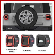 Load image into Gallery viewer, FieryRed LED Tail Lights Compatible with 2018-2021 Jeep Wrangler JL Brake Reverse Light Rear Back Up Lights Daytime Running Lamps
