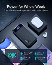 Load image into Gallery viewer, INIU Portable Charger, 18W PD3.0 QC4.0 Fast Charging LED Display 20000mAh Power Bank, Tri-Outputs Battery Pack Compatible with iPhone 12 11 XS X 8 Samsung S20 Google LG iPad Tablet etc. [2021 Version]
