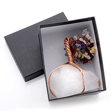 Load image into Gallery viewer, Top Plaza Chakra Healing Crystals Copper Money Tree Wrapped On Natural Amethyst Base Feng Shui Luck Figurine
