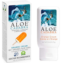 Load image into Gallery viewer, Aloe Cadabra Flavored Personal Lubricant &amp; Moisturizer for Anal, Sex, Oral, Women, Men &amp; Couple, 2.5 Ounce, Orange Cream
