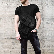 Load image into Gallery viewer, Fitdom Tactical Inspired Large Sling Bag For Men. Perfect Techwear Accessories EDC Bag For Men. Multi-Functional Waist Pack

