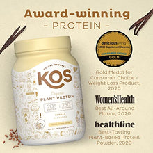 Load image into Gallery viewer, KOS Organic Plant Based Protein Powder, Vanilla - Delicious Vegan Protein Powder - Keto Friendly, Gluten Free, Dairy Free and Soy Free - 2.4 Pounds, 30 Servings
