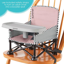 Load image into Gallery viewer, Summer Infant Pop ‘n Sit SE Booster Chair, Sweet Life Edition, Booster Seat for Indoor/Outdoor Use – Fast, Easy and Compact Fold, Bubble Gum Color
