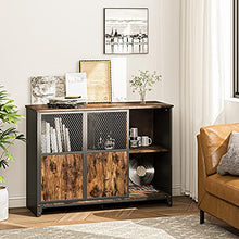 Load image into Gallery viewer, Bestier Home bar Cabinet | Sliding Mesh Door Barn Liquor Cabinet | Home bar Furniture | Kitchen Storage Cabinet &amp; Adjustable Sheleves Glass Wine Rack
