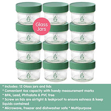 Load image into Gallery viewer, Sage Spoonfuls Big Batch Baby Food Storage Containers, Set of 12 4-Oz Jars, Dishwasher-Safe Free of BPA, Phthalate, Lead and PVC, Glass, 4 Oz glass, Big Batch
