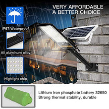 Load image into Gallery viewer, RuoKid 80W Solar Street Lights Outdoor Lamp, 84 LEDs 1500lm IP67 Light with Anti Broken Remote Control Mounting Bracket, Dusk to Dawn Security Led Flood Light for Yard, Garden, etc.

