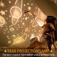 Load image into Gallery viewer, CWH&amp;WEN 2 in 1 LED Starry &amp; Undersea Projector Lamp, Rotating Night Light 8 Colors Mode LED Laser Night Lights Gift for Kids Children Living/Bedroom,Black
