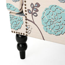 Load image into Gallery viewer, Christopher Knight Home Harrison Fabric Tufted Club Chair, White / Blue
