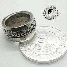 Load image into Gallery viewer, Silver Memento Mori Coin Ring
