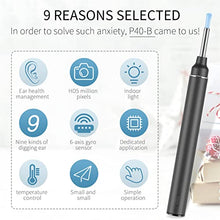 Load image into Gallery viewer, Ear Wax Removal Ear Wax Camera Cleaner Wireless Ear Otoscope with Light Earwax Cleaner Ear Wax Removal Tool for Kids, Adults &amp; Pets
