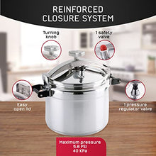 Load image into Gallery viewer, Universal 15.8 Quart / 15 Liter Professional Pressure Cooker, Heavy-Duty Aluminum Construction with Multiple Safety Systems, Commercial Canner Ideal for Industry Usage
