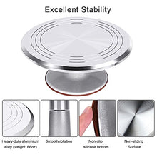 Load image into Gallery viewer, Kootek Aluminium Alloy Revolving Cake Stand 12 Inch Rotating Cake Turntable for Cake, Cupcake Decorating Supplies
