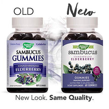 Load image into Gallery viewer, Nature's Way Sambucus Elderberry Gummies with Vitamin C &amp; Zinc, Gluten Free, Vegetarian, 60 Gummies
