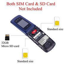 Load image into Gallery viewer, Uleway 3G Flip Phone Unlocked SOS Button Dual Screen Tmobile Flip Phone Dual Battery Basic Cell Phone for Senior&amp;Kids (Blue)
