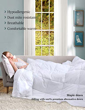 Load image into Gallery viewer, Maple Down Duvet Insert King Size, Down Alternative Comforter Quilted with Corner Tabs for All Season, Soft &amp; Breathable Cotton Surface Machine Washable White
