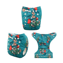 Load image into Gallery viewer, babygoal Reusable Cloth Diapers for Girls, Adjustable Washable Nappy 6pcs+ 6pcs Microfiber Inserts+One Wet Bag 6YDG08
